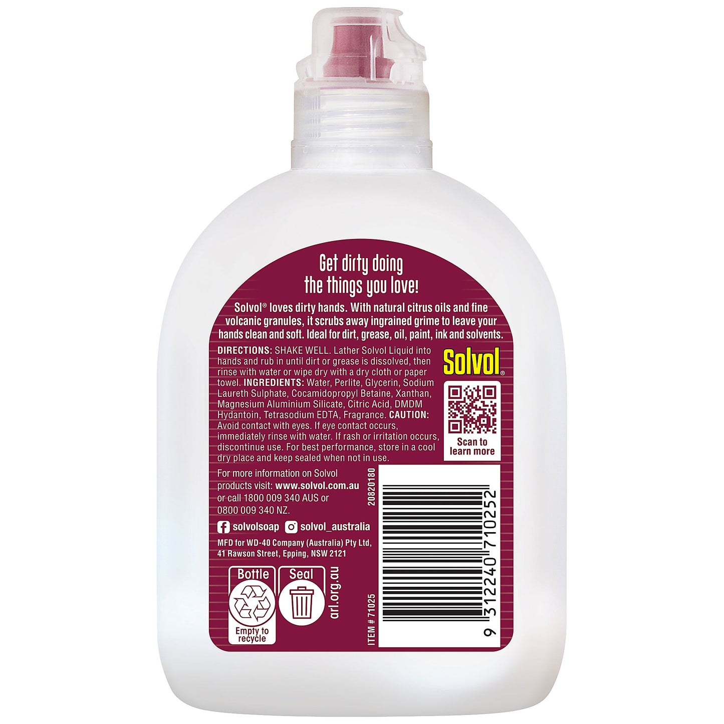 Solvol Heavy Duty Hand Cleaner 250mL
