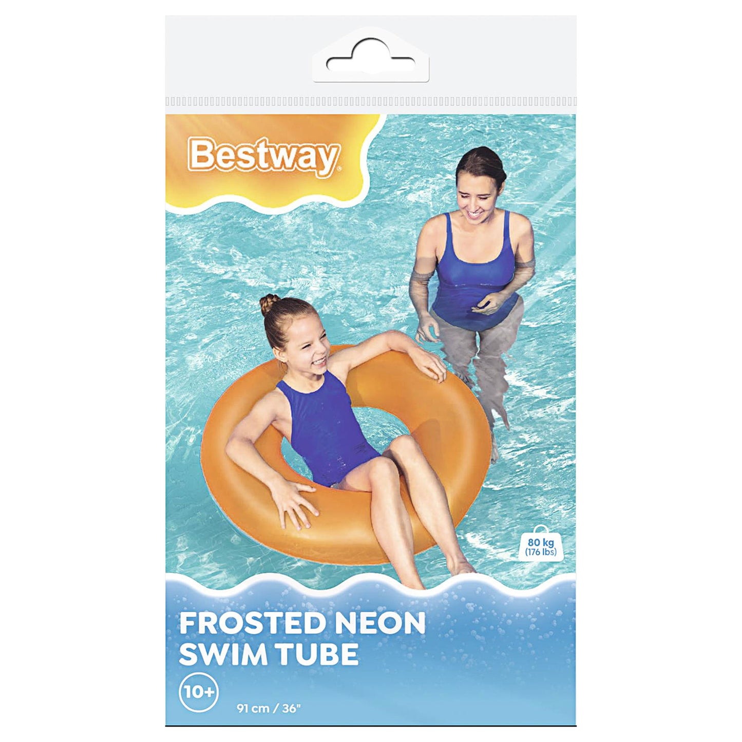 Swim Ring Frosted Neon 91cm