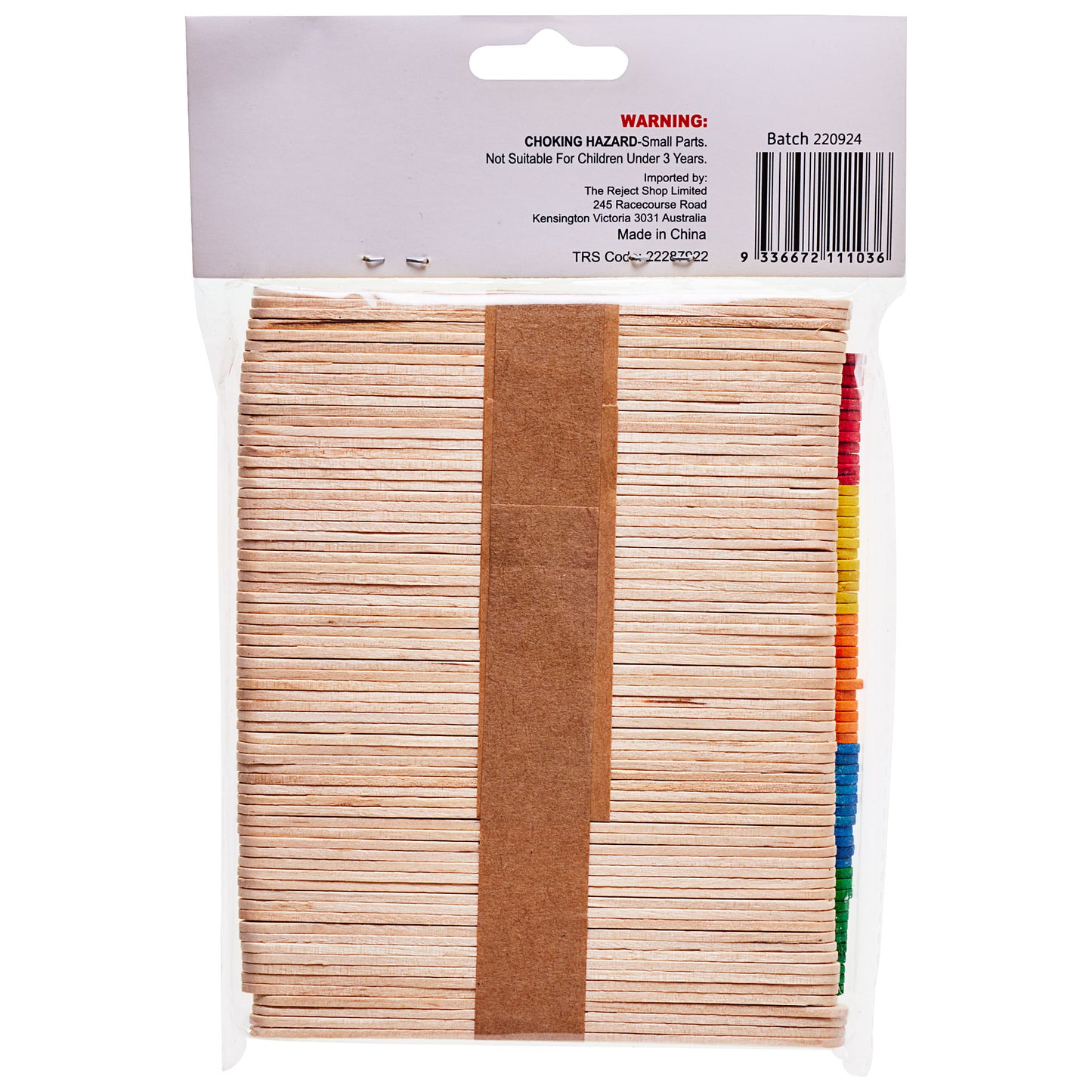 Wooden Craft Sticks Coloured/Natural 130pk