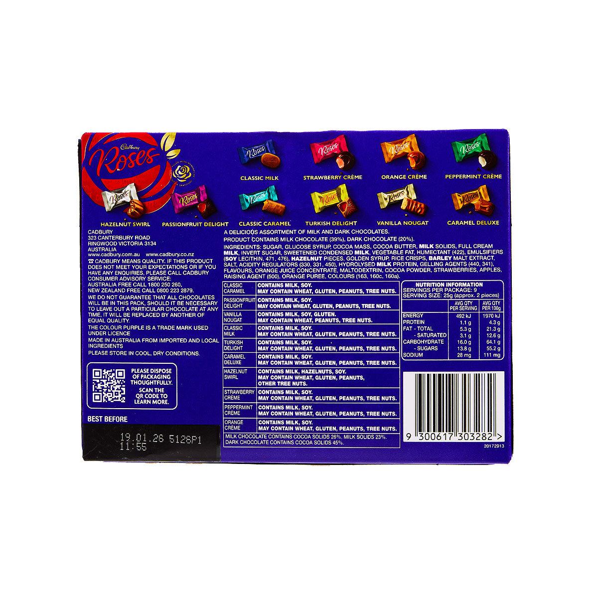 Cadbury Roses Boxed Chocolate 225g