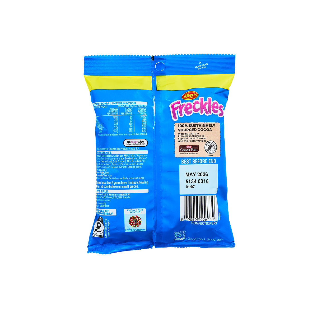 Allen's Lollies Freckles Family Size 340g