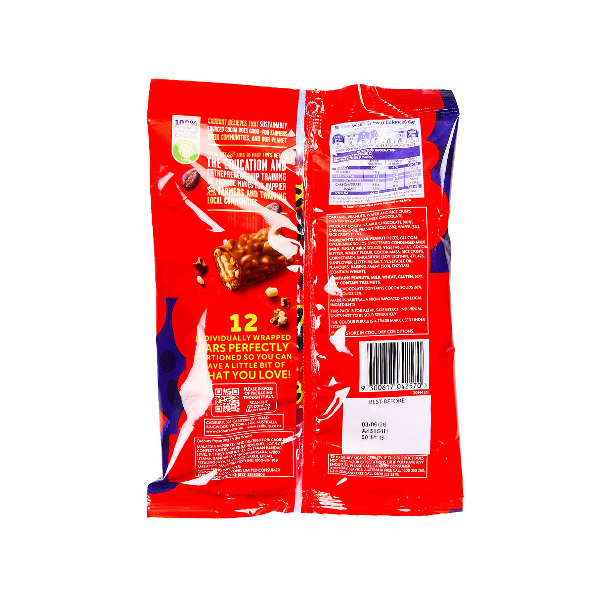 Cadbury Picnic Chocolate Sharepack 180g 12pk