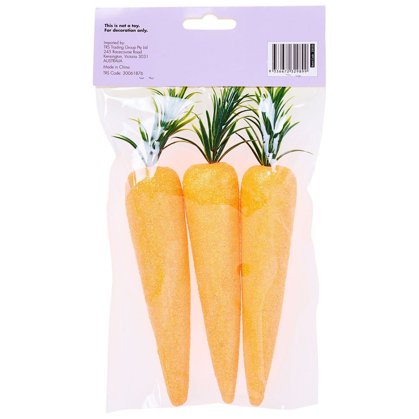 Easter Foam Carrot 3pk Assorted