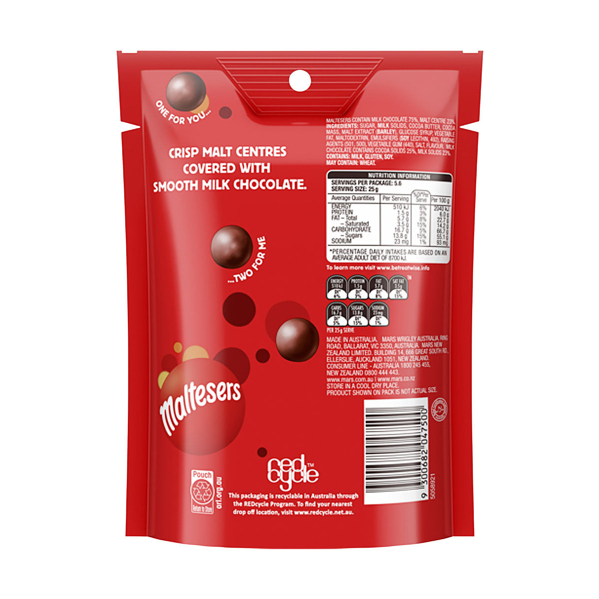 Maltesers Milk Chocolate Share Bag 140g