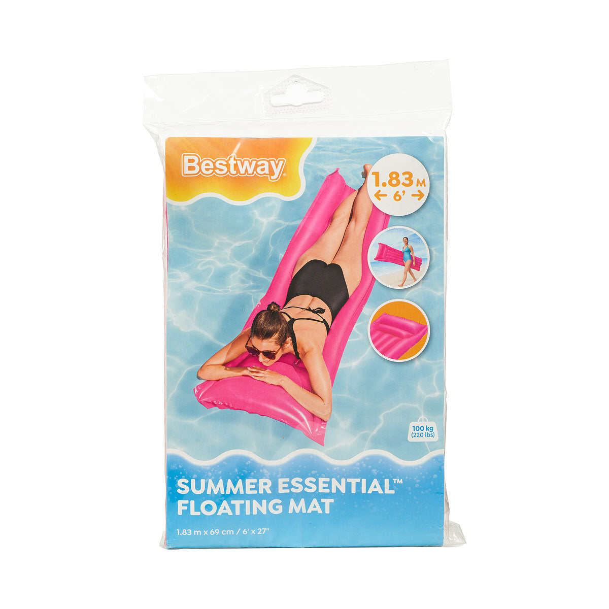 Small Inflatable Pool Mat Inflatable Pool Mat 1.8mx69cm Assorted – The Reject Shop