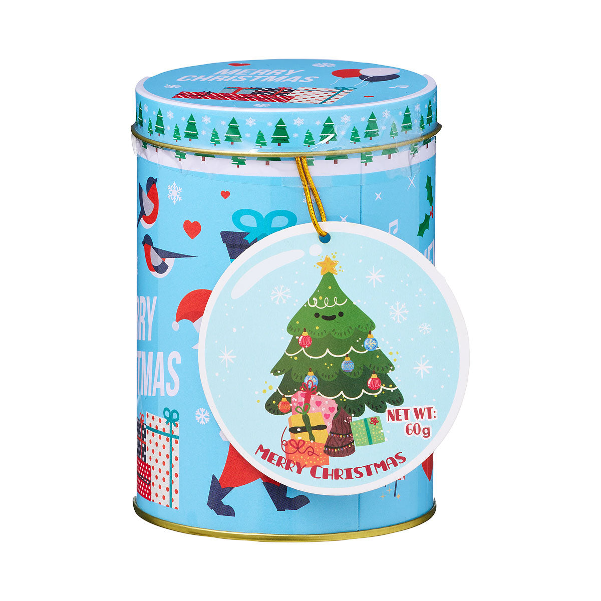 Christmas Round Tin With Hard Candy 60g