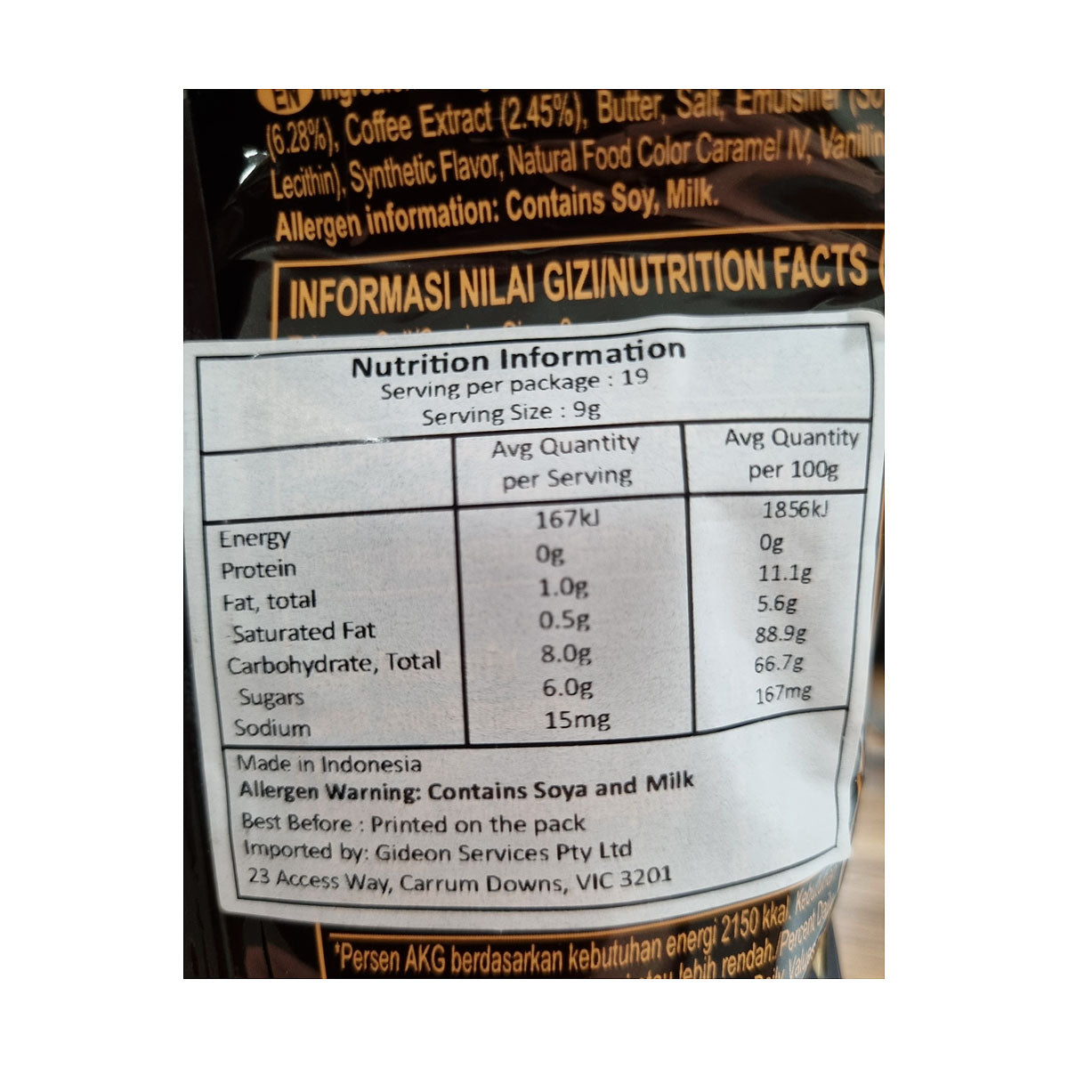 Kopiko Hard Candy Cappucino 175g 50pk