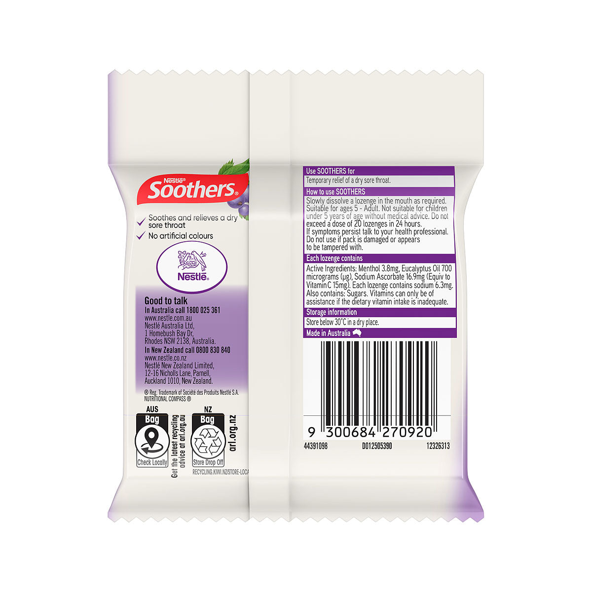 Soothers Blackcurrant Lozenges 3PK