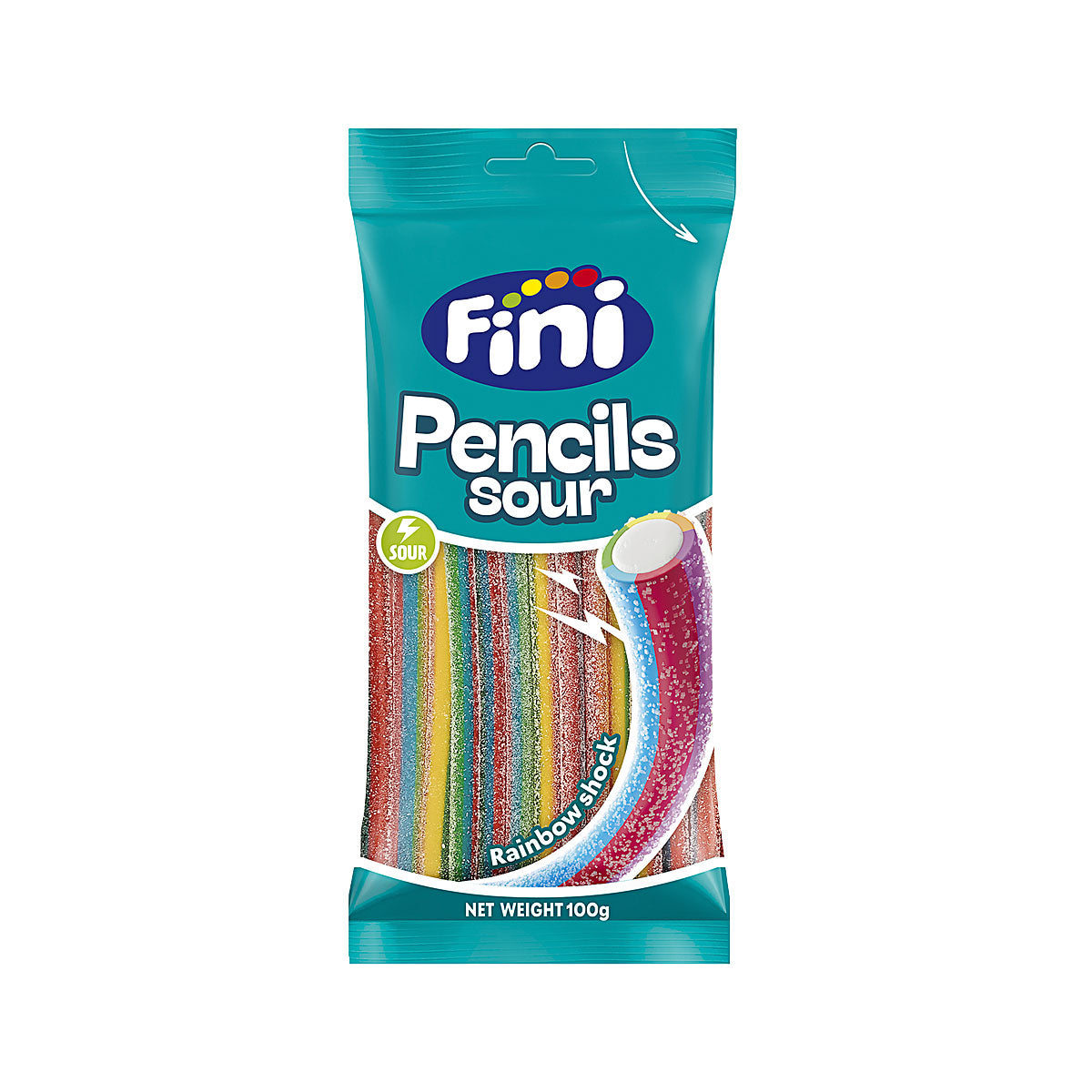 Fini Sour Rainbow Pencil 100g