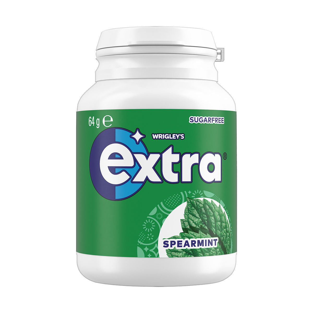 Extra Spearmint Sugar Free Chewing Gum Bottle 64g