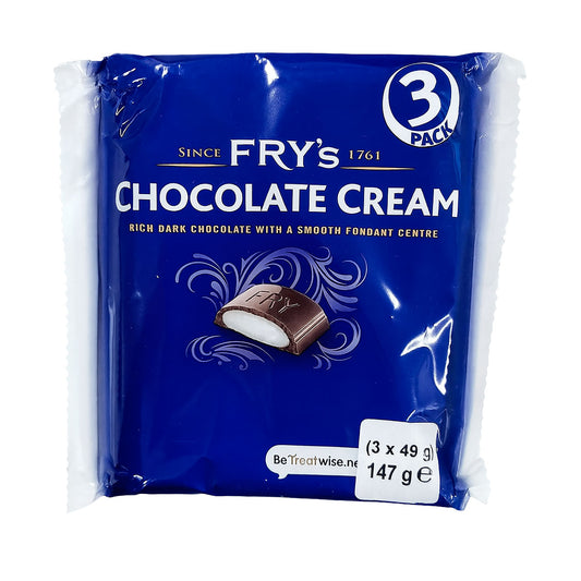 UK Frys Chocolate Cream 147g 3pk