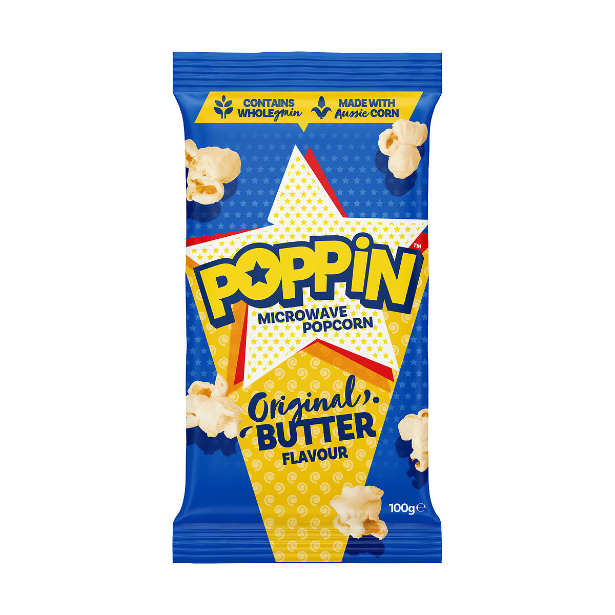 Poppin Microwave Popcorn Butter 100g