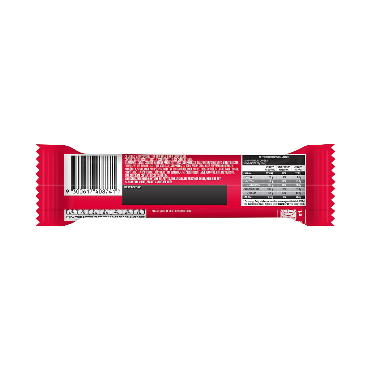 Cherry Ripe 52g – The Reject Shop