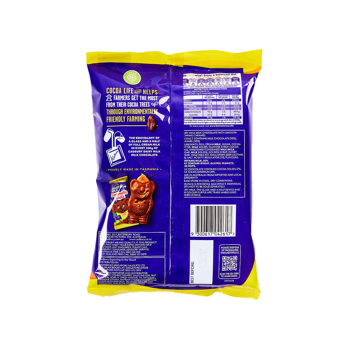 Cadbury Caramello Koala Chocolate Sharepack 180g 12pk