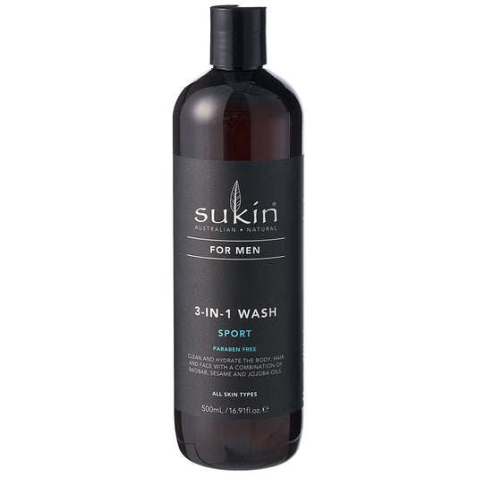 Sukin For Men 3-In-1 Wash Sport 500mL