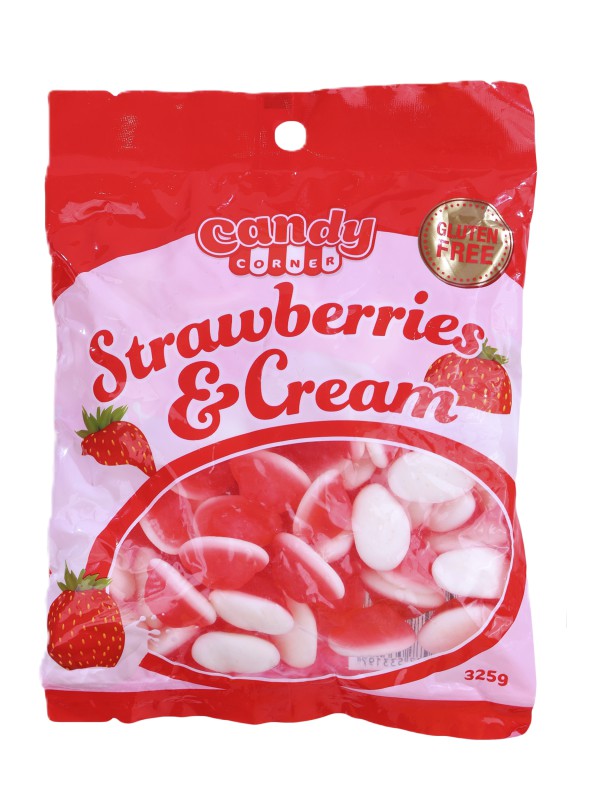 Candy Corner Strawberry & Cream Lollies 325g