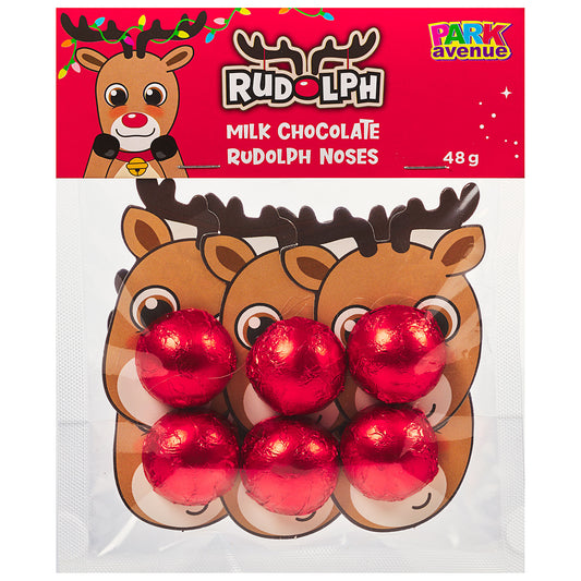 Rudolph Milk Chocolate Noses 48g 6pk