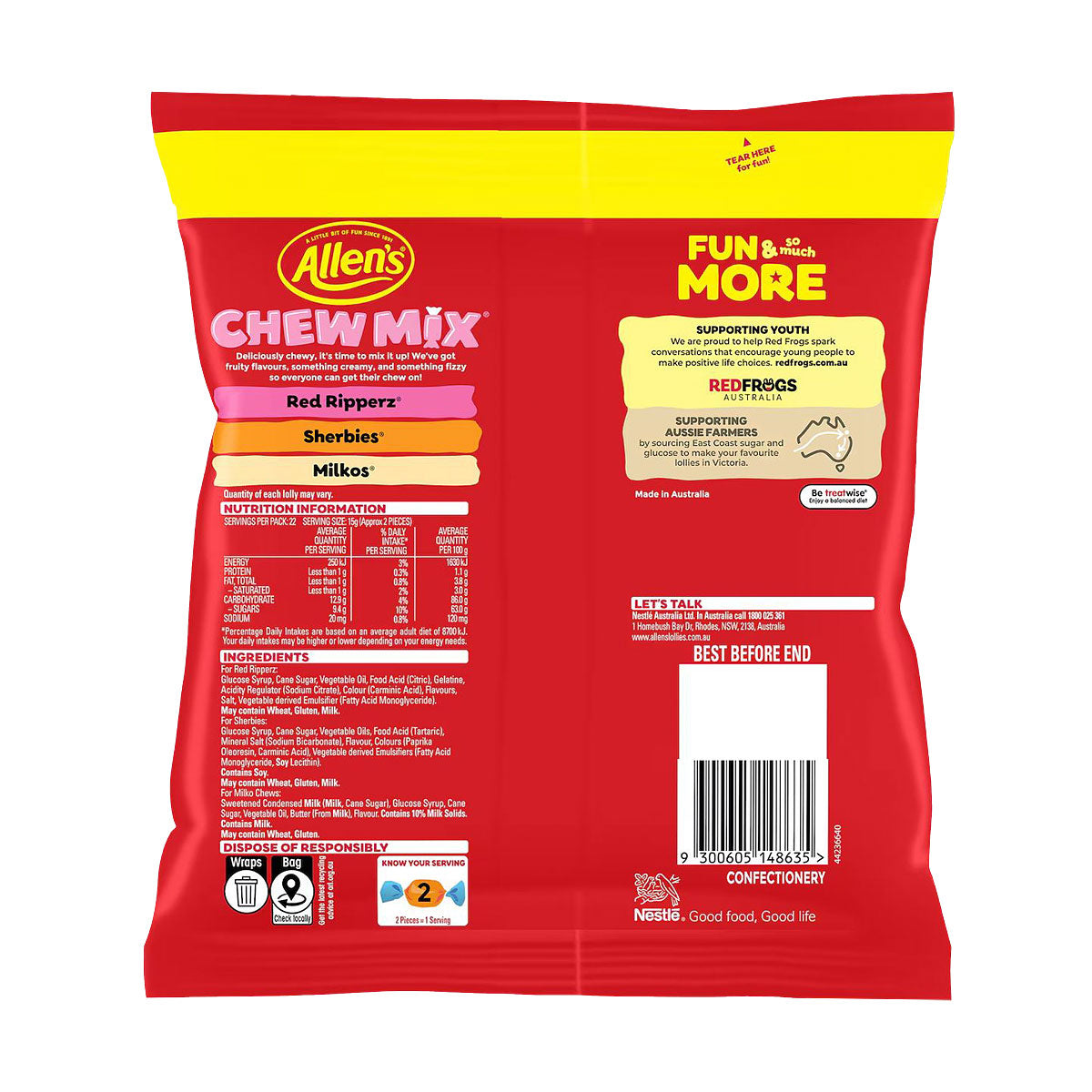 Allens Fam Size Chewmix 335g