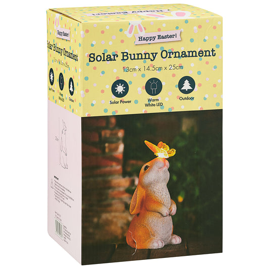 Easter Solar Bunny Light Grey/Brown