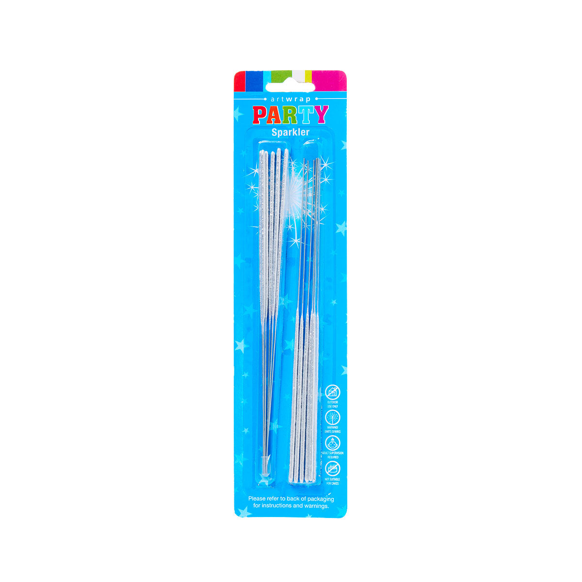 Sparkler Silver 20cm 12pk