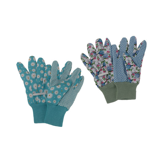 Cotton Grip Garden Gloves Medium Assorted Styles