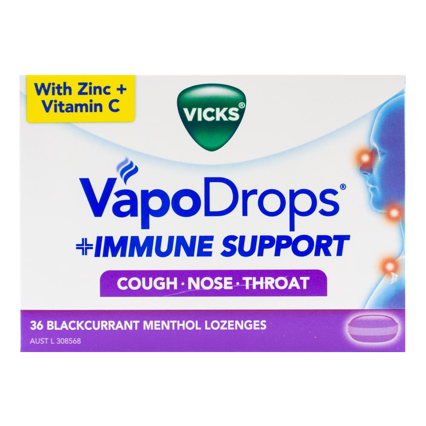Vicks VapoDrops Immune Support Menthol Lozenges