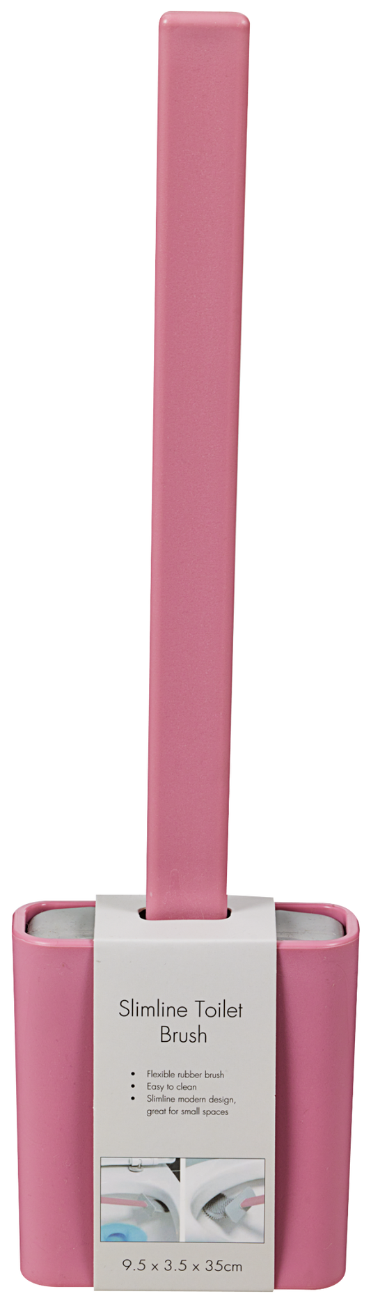 Slimline Silicone Toilet Brush Rosehip