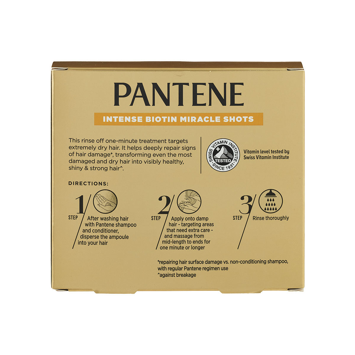 Pantene Intense Biotin Miracle Shots 3x15mL