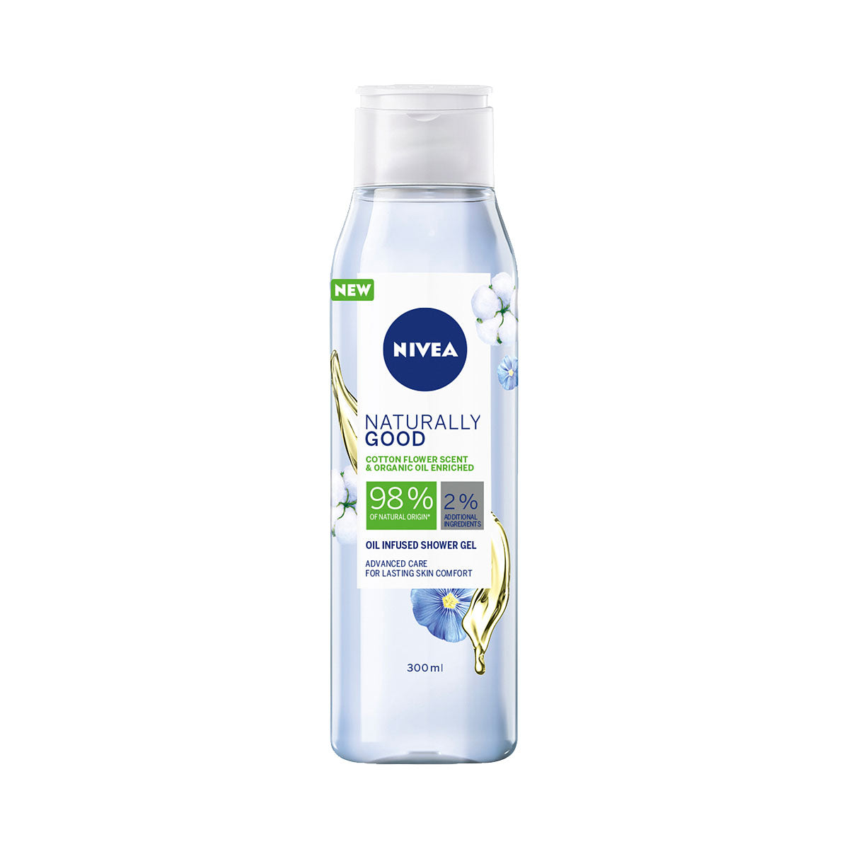 Nivea Naturally Good Cotton Flower Shower Gel 300mL