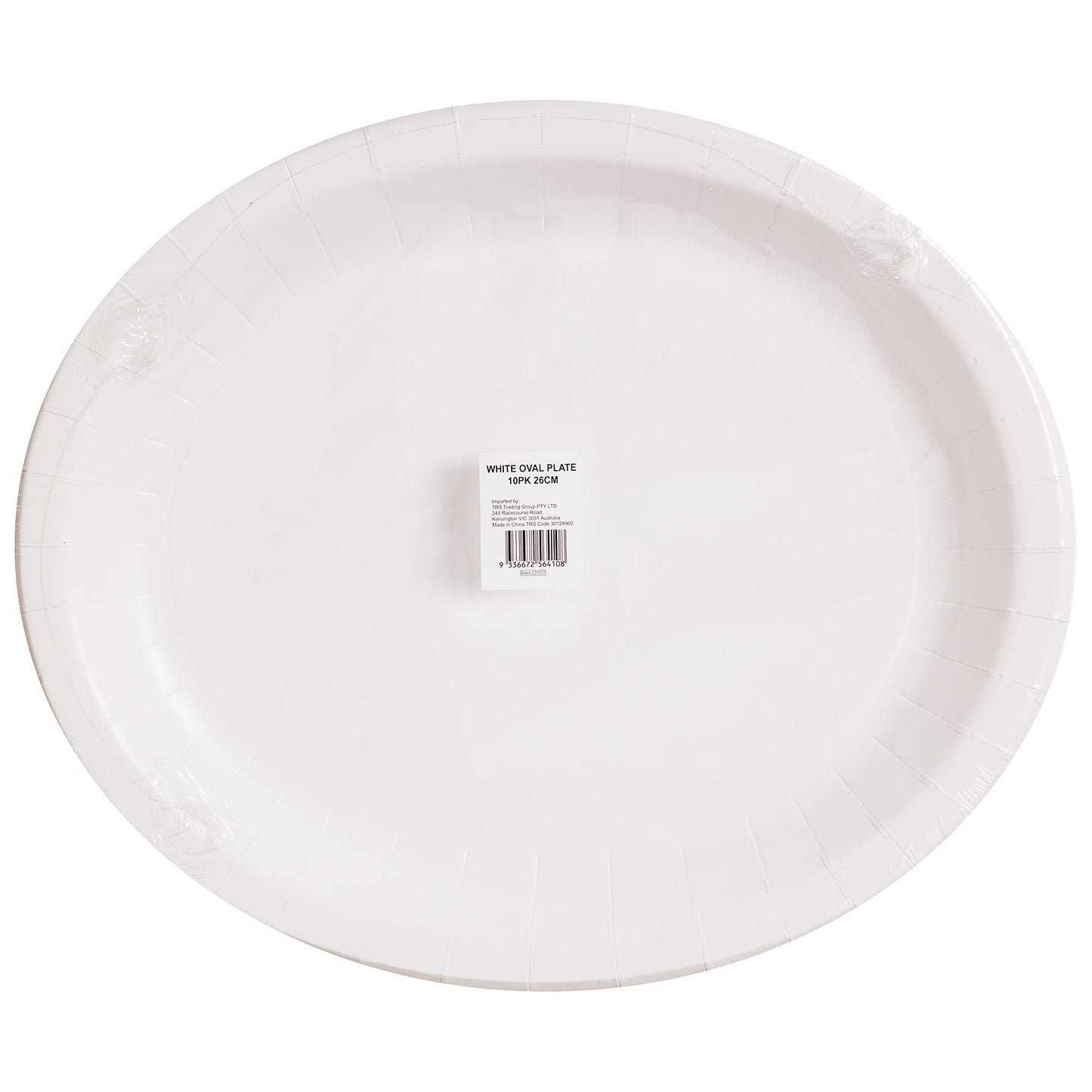 White Oval Plate 10pk 26cm