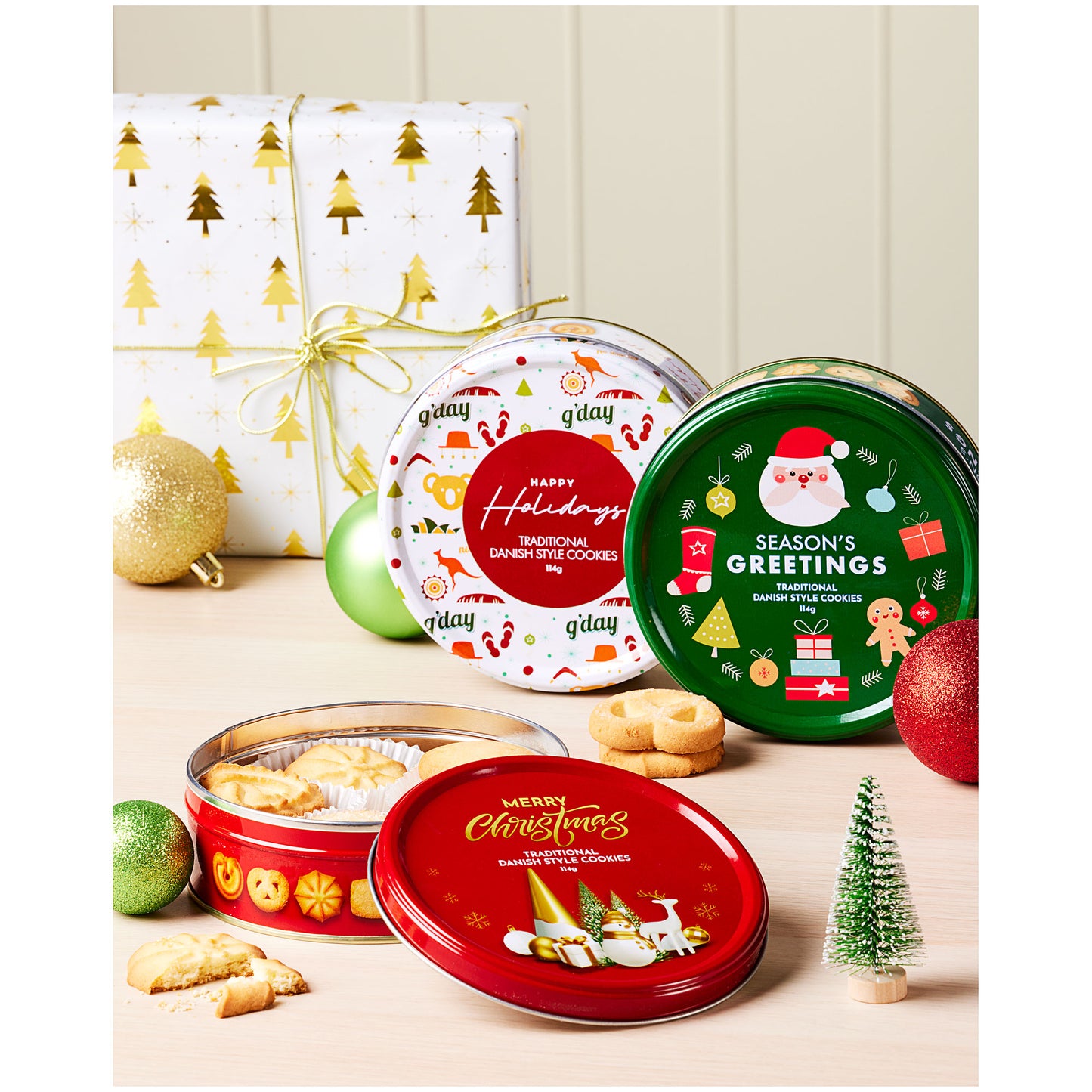 Christmas Butter Cookies Tin 114g