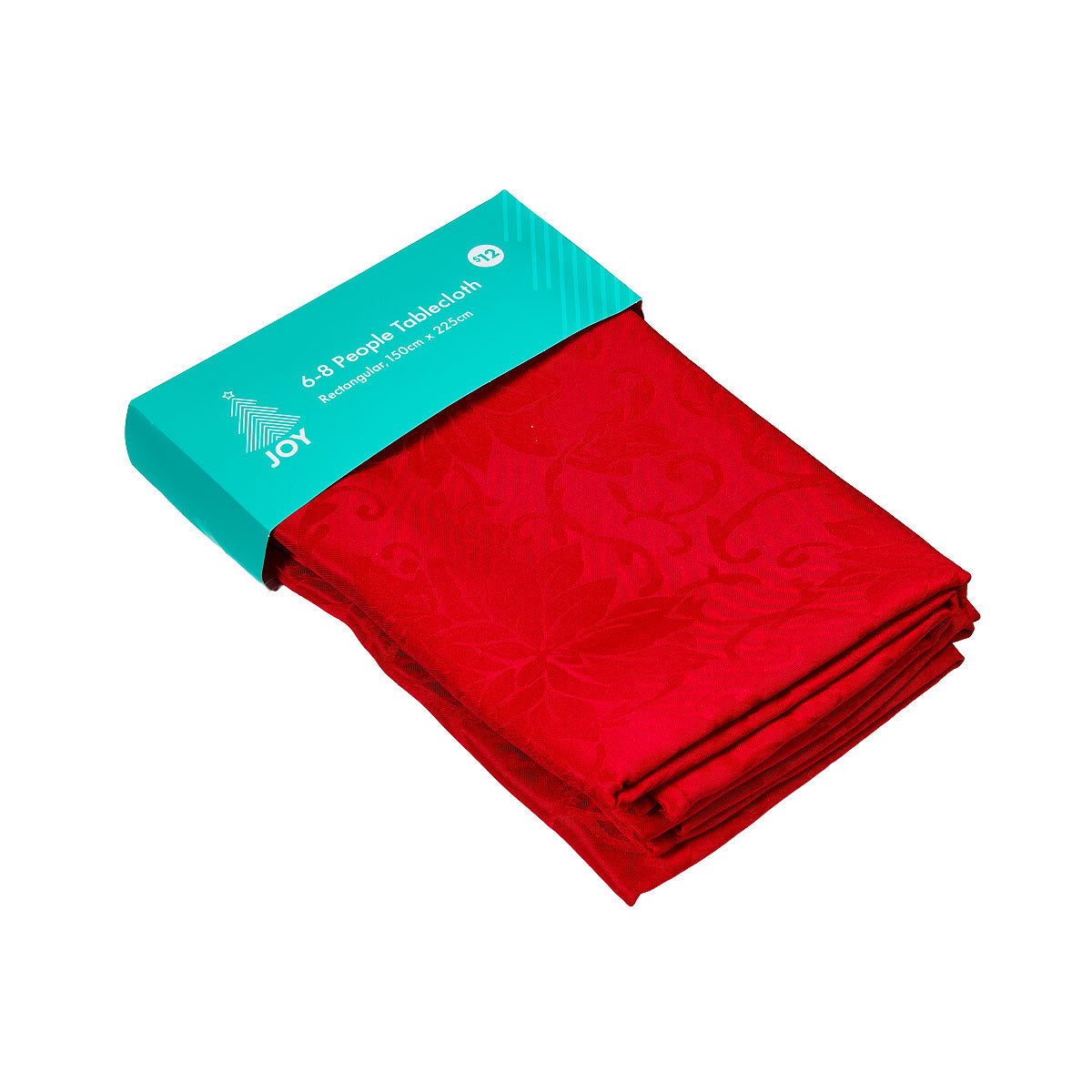 Christams Jacquard Tablecloth Poinsettia Red 150 x 225cm