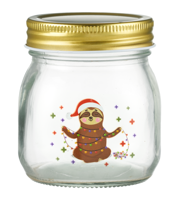 Christmas Preserving Glass Jar 300mL Assorted