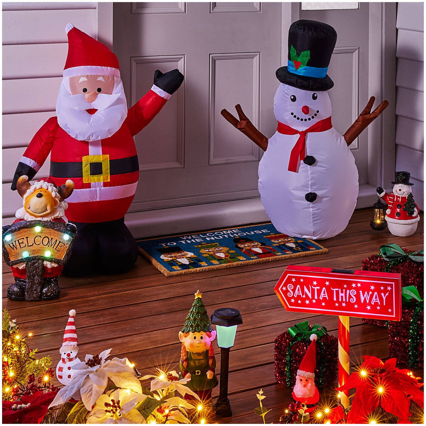 Inflatable Santa/Snowman 90cm