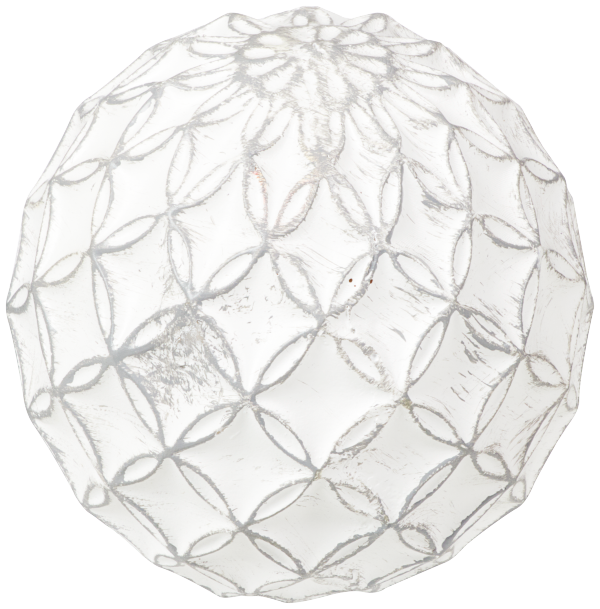 Decorative Balls White Wash Pattern Assorted The Reject Shop