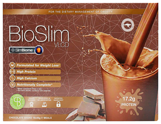 BioSlim VLCD Shake Chocolate 18x46g