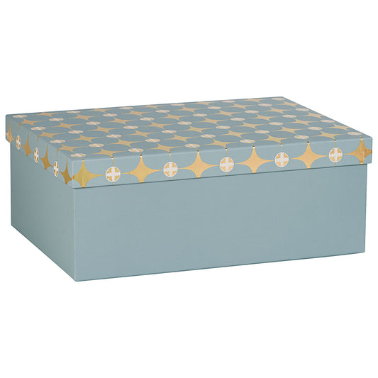 Gift Box Foiled Diamond Blue Small