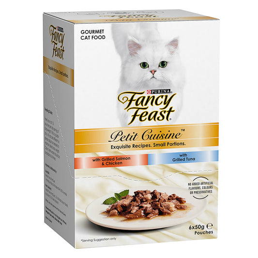 Fancy Feast Petite Cuisine Salmon Chicken Tuna 6x50g