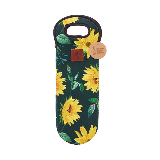 Sunflower Neoprene Bottle Bag