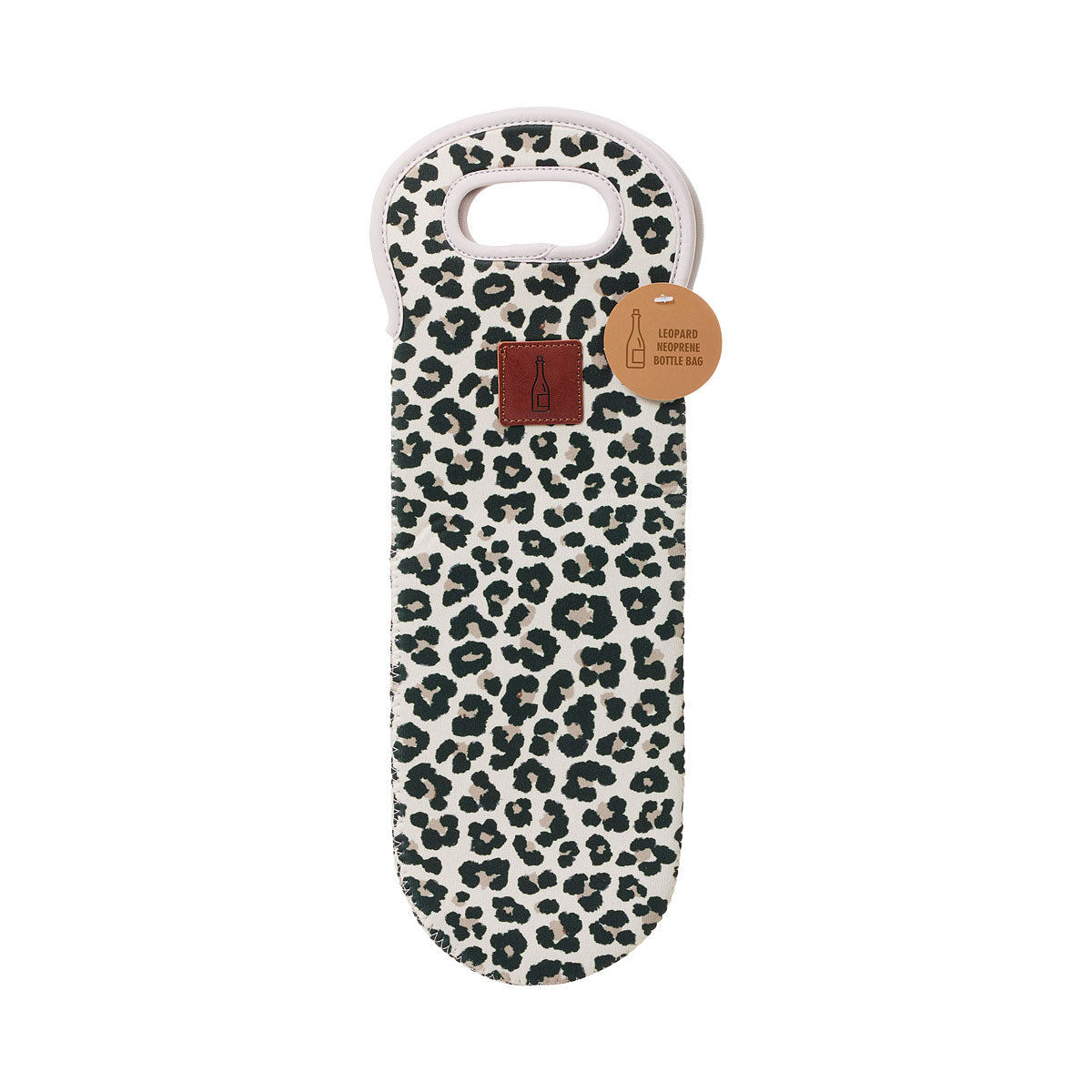 Leopard Neoprene Bottle Bag