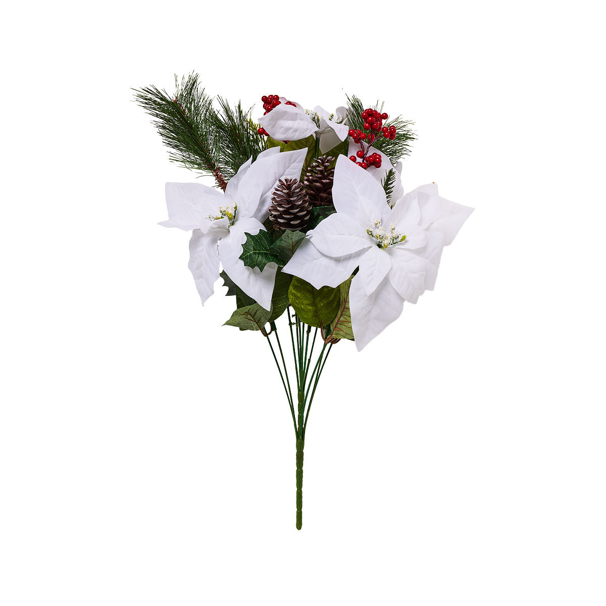 Christmas Poinsettia Bunch L Assorted