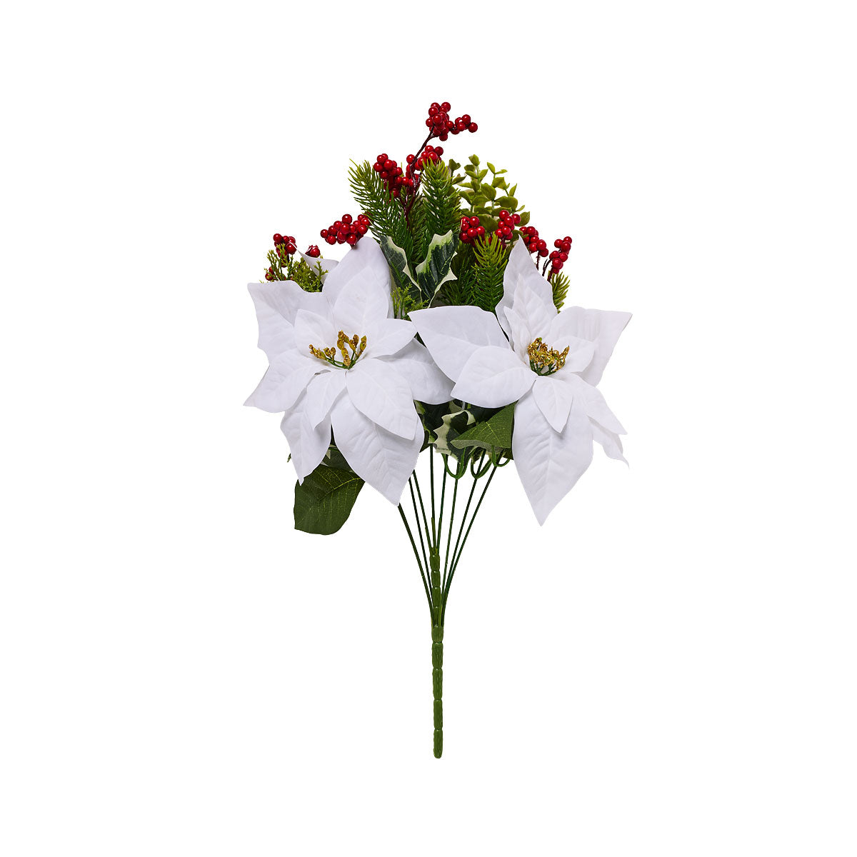 Christmas Poinsettia Bunch L Assorted