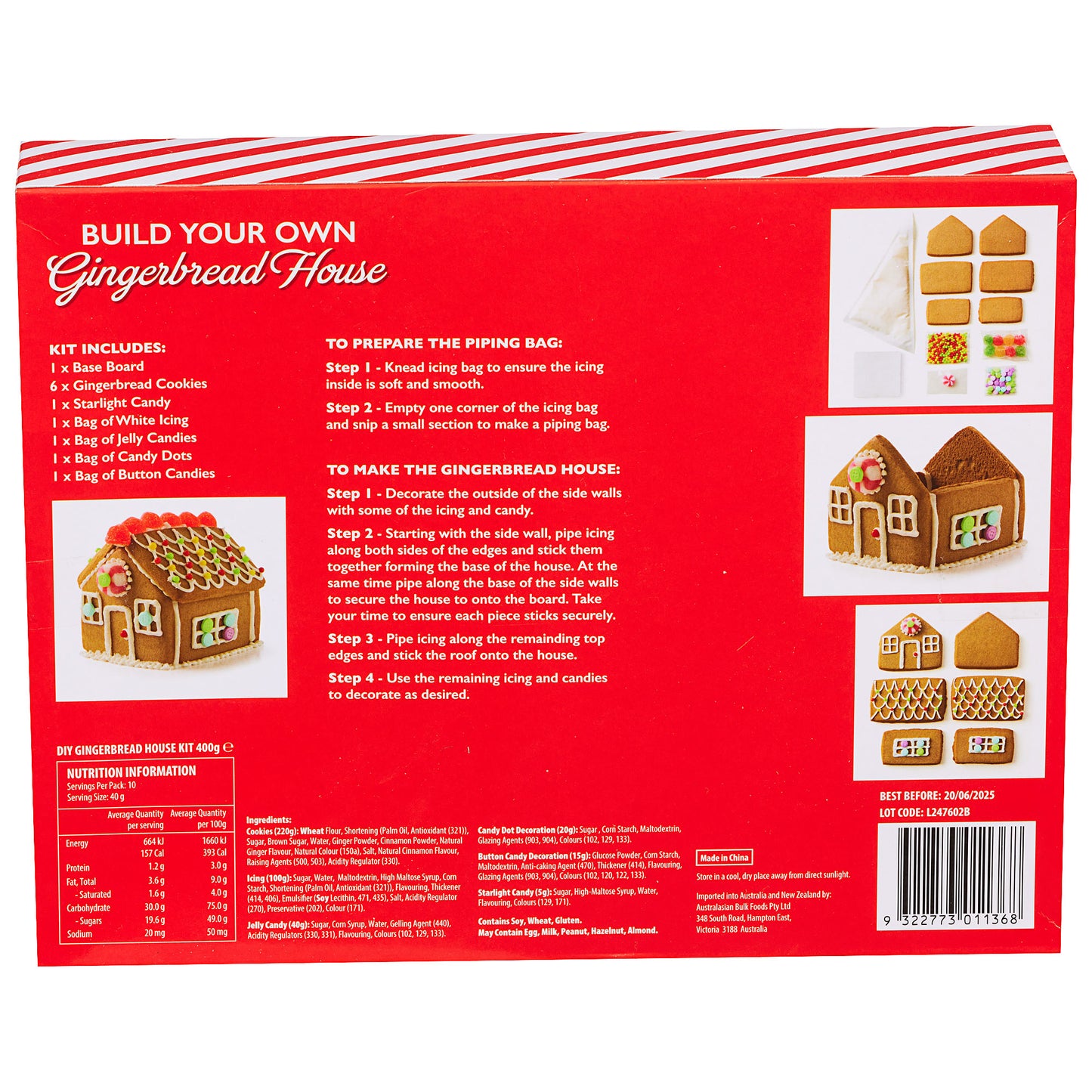 Gingerbread House DIY Kit 400g