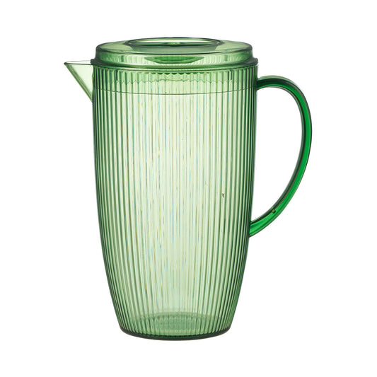 Ribbed Acrylic Jug 14cm Green/Blue