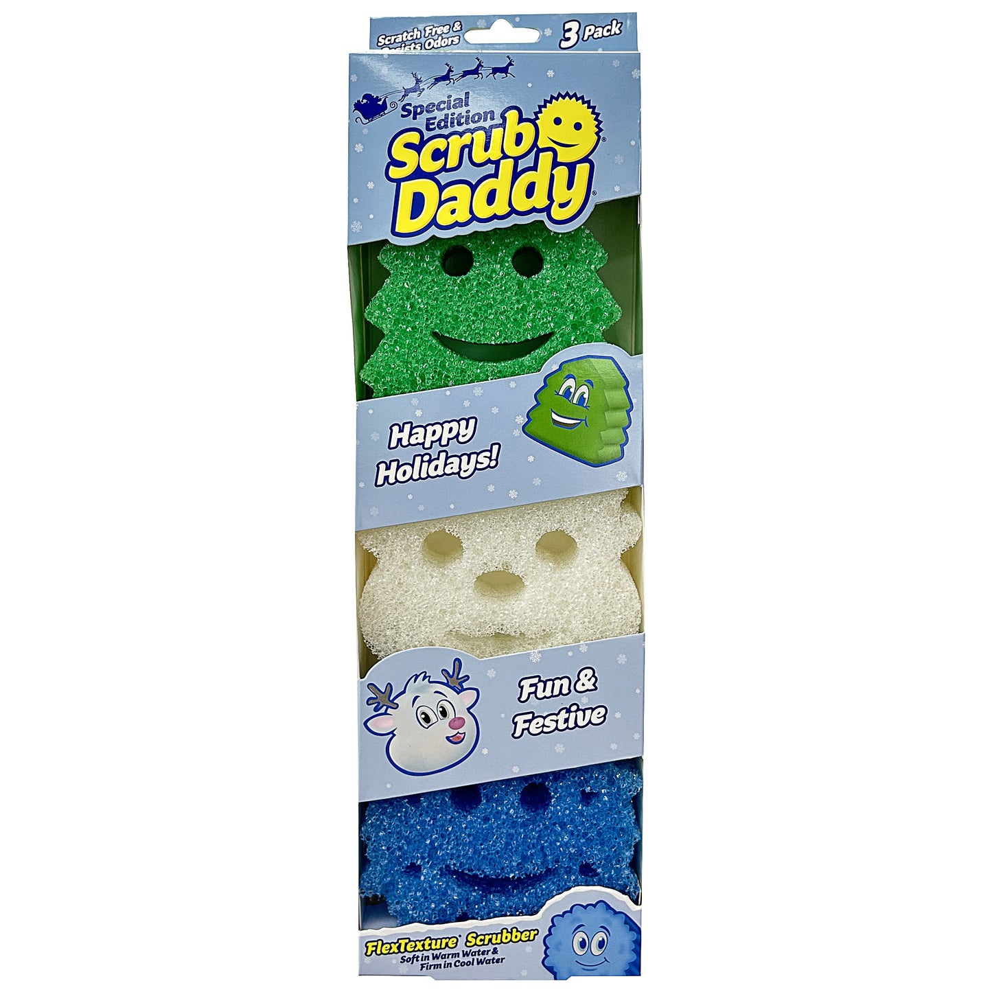 Scrub Daddy Christmas Shapes 3pk