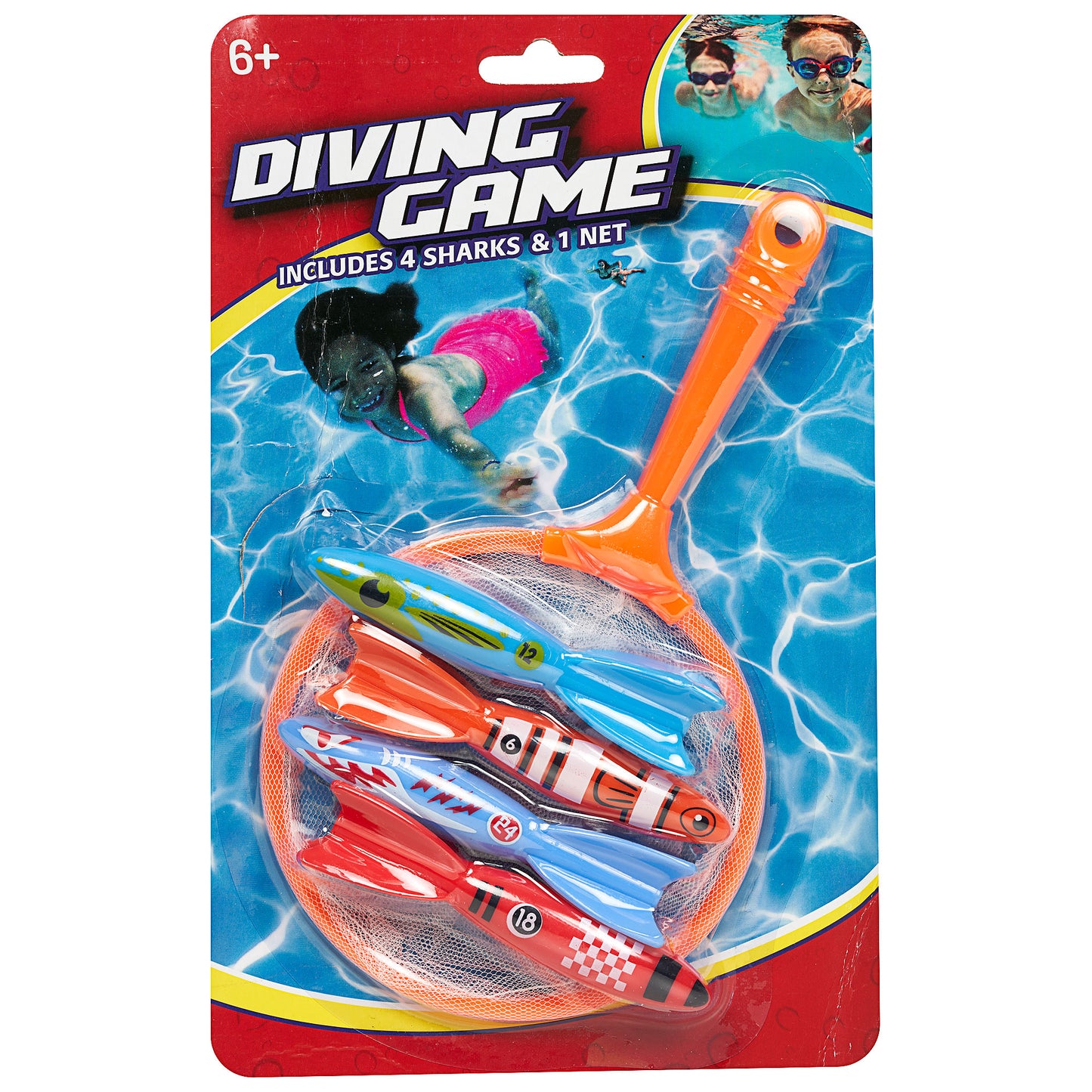 Diving Toy & Net Pool Game Sharks