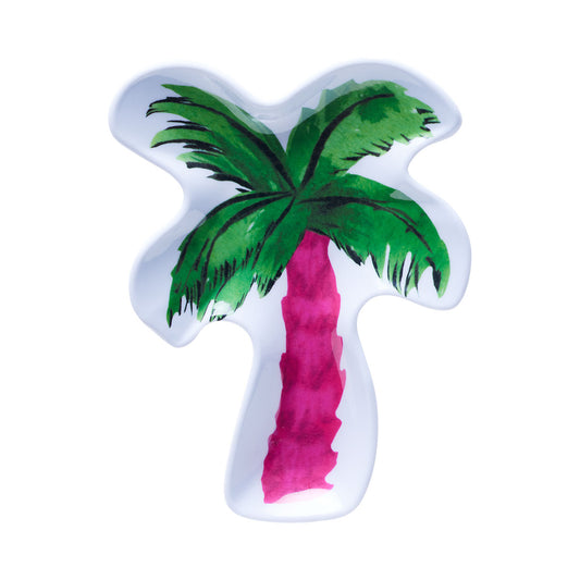 Palm Tree Plate Pink 20x16cm