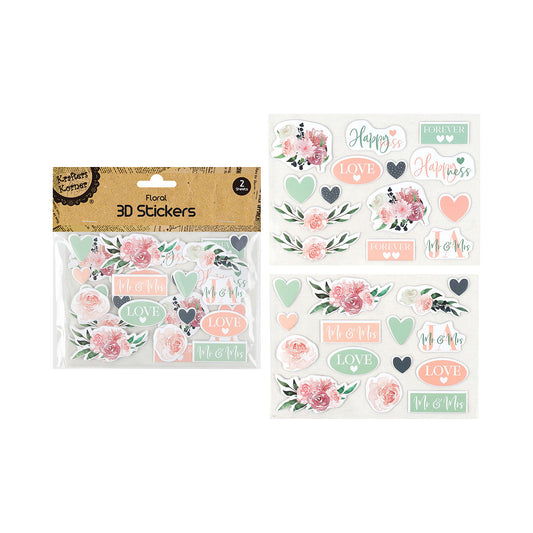 3D Stickers Floral