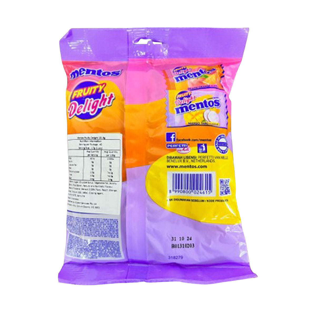 Mentos Fruity Delight Bag 121.5g