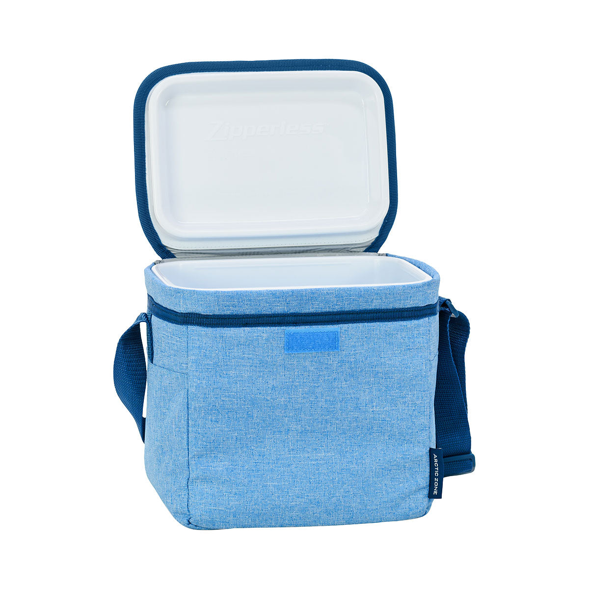 9-Can Zipperless Hard Cooler Blue